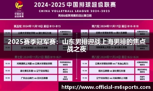 2025赛季冠军赛：山东男排迎战上海男排的焦点战之夜